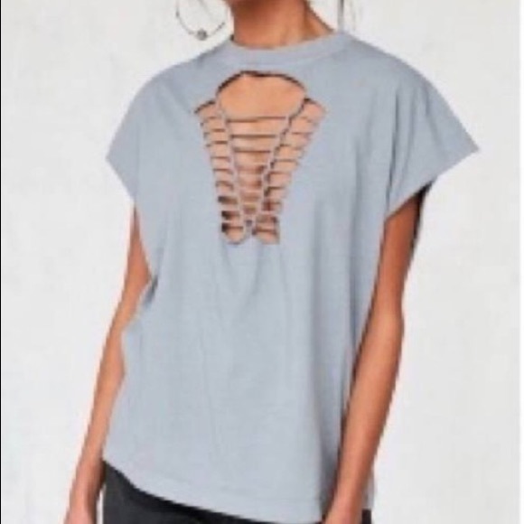 ✨2/$30✨ BOXY DISTRESSED BLACK TEE✨ - Picture 5 of 5